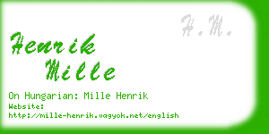 henrik mille business card